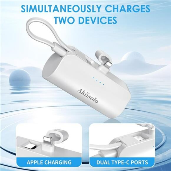 Mini Portable Charger Power Bank Fast Charging Battery Pack for iPhone and AirPo - Picture 6 of 8